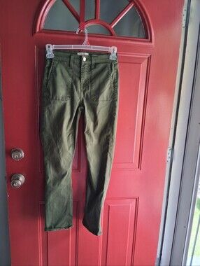 For All Mankind Olive Green Casual Cotton Pants